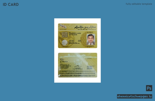 Beispielvorschau für einen Personalausweis aus Brunei